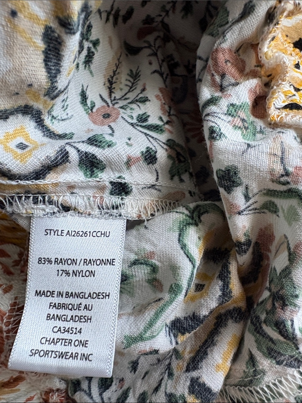 Patterned Floral & Geometric Pants- Multicolor - Picture 6 of 7